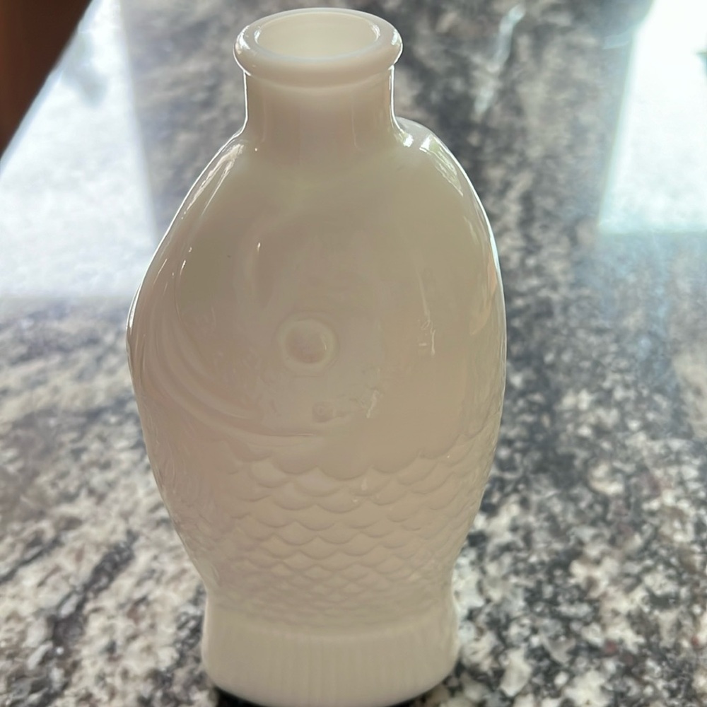VTG Dr. Fisch’s Bitters Milk Glass Bottle